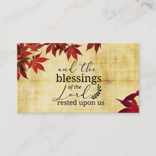 PSALM 9017 Blessings of the Lord Rested Upon Us Business Card