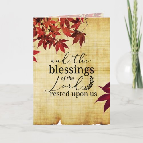 PSALM 9017 Blessings of the Lord Rested Upon Us Card