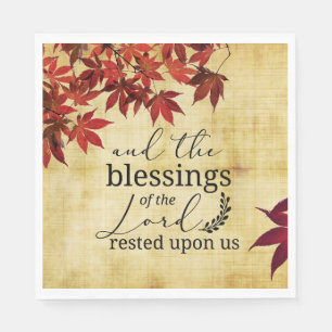 PSALM 90:17 Blessings of the Lord Rested Upon Us Napkins