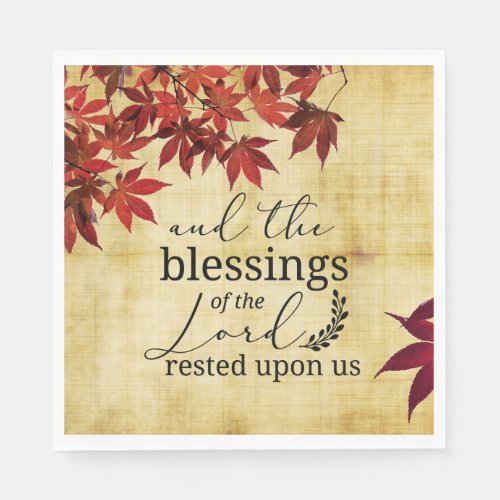 PSALM 9017 Blessings of the Lord Rested Upon Us Napkins