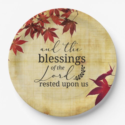 PSALM 9017 Blessings of the Lord Rested Upon Us Paper Plates