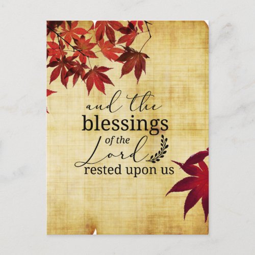 PSALM 9017 Blessings of the Lord Rested Upon Us Postcard