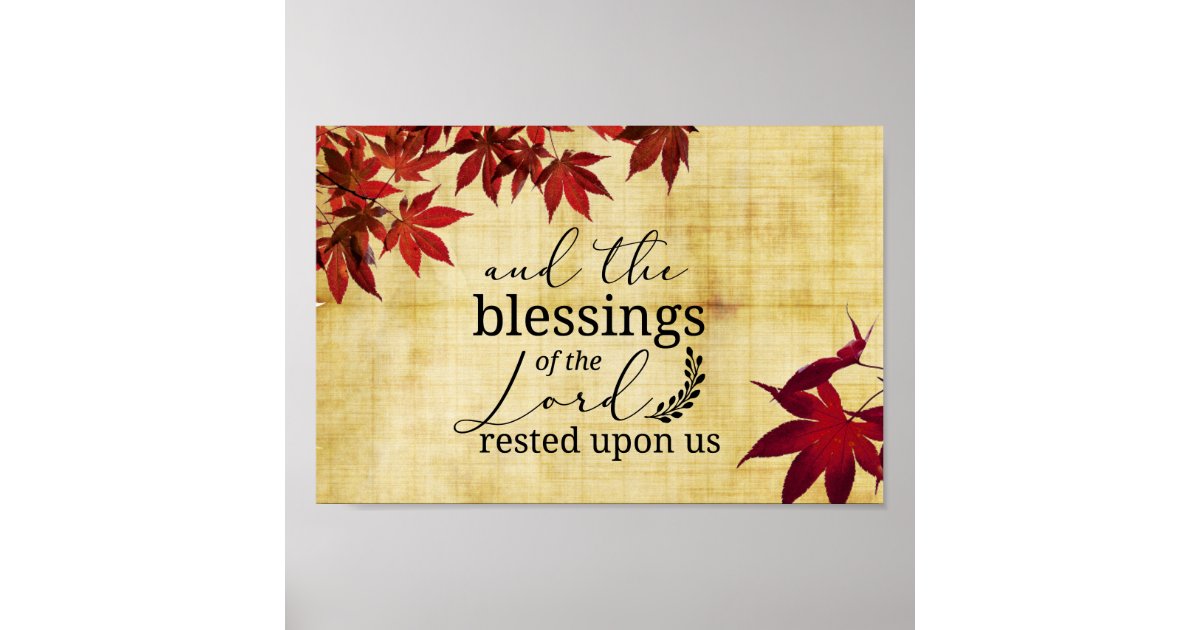 PSALM 90:17 Blessings of the Lord Rested Upon Us Poster | Zazzle