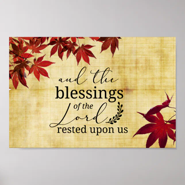 PSALM 90:17 Blessings of the Lord Rested Upon Us Poster | Zazzle