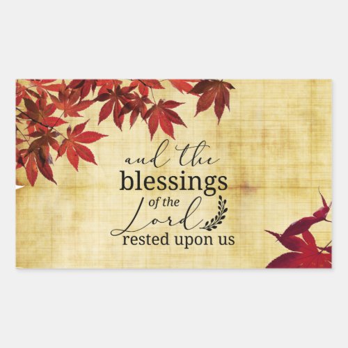 PSALM 9017 Blessings of the Lord Rested Upon Us Rectangular Sticker