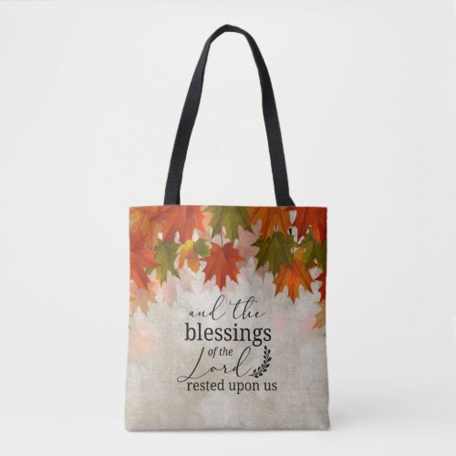 PSALM 9017 Blessings of the Lord Rested Upon Us Tote Bag