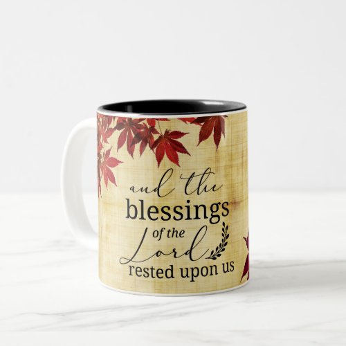 PSALM 9017 Blessings of the Lord Rested Upon Us Two_Tone Coffee Mug