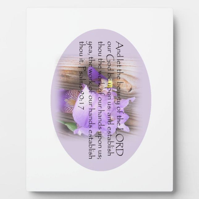 Psalm 90:17 KJV Bible verse Plaque (Front)