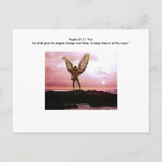 Psalm 91:11...angelwarriors postcard (Front)