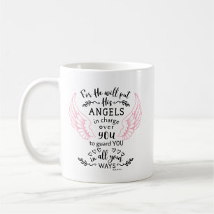 Psalm 91:11 Bible Scripture Verse Angels Guard Coffee Mug