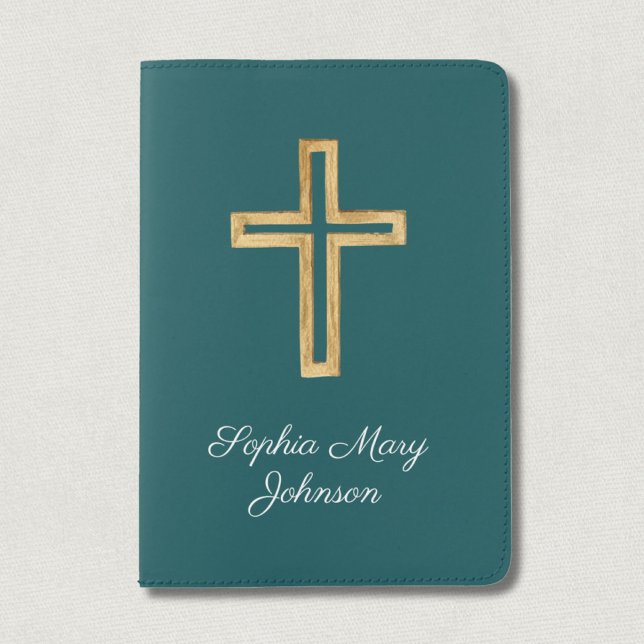Psalm 91:11 Blessed Travel Green Religious Cross Passport Holder (Psalm 91:11 Blessed Travel Green Religious Cross Passport Holder)