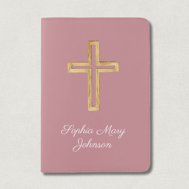 Psalm 91:11 Blessed Travel Religious Cross Pink Passport Holder (Psalm 91:11 Blessed Travel Religious Cross Pink Passport Holder)