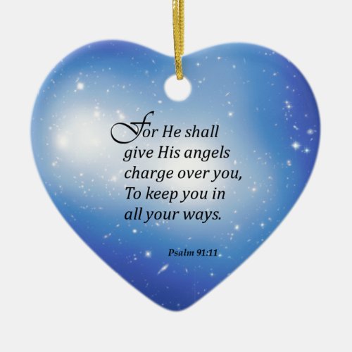 Psalm 9111 ceramic ornament