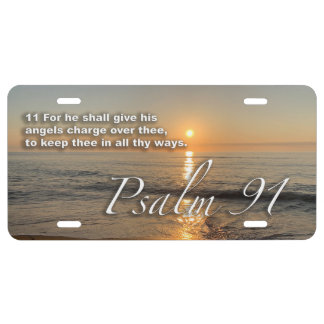 Psalm 91:11 For he shall give his angels... License Plate