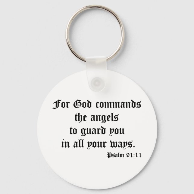 Psalm 91:11 keychain (Front)