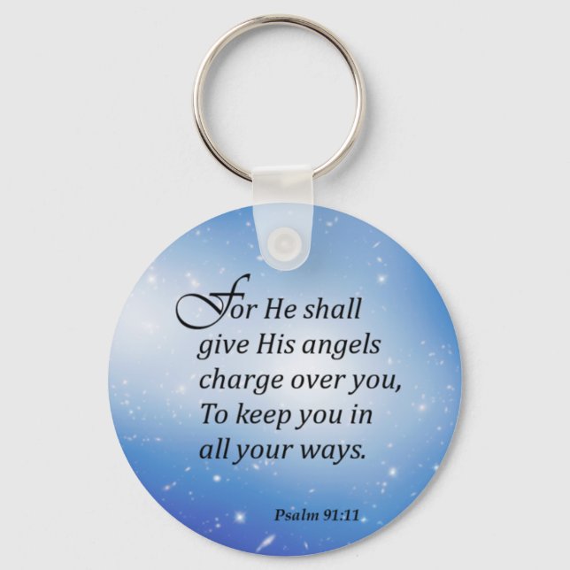 Psalm 91:11 keychain (Front)