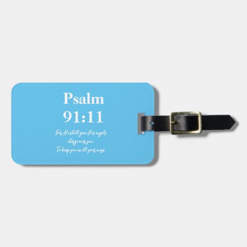 Psalm 9111 Personalized Christian Luggage Tag