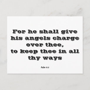 Psalm 91:11 postcard