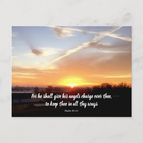 Psalm 9111 sunrise postcard