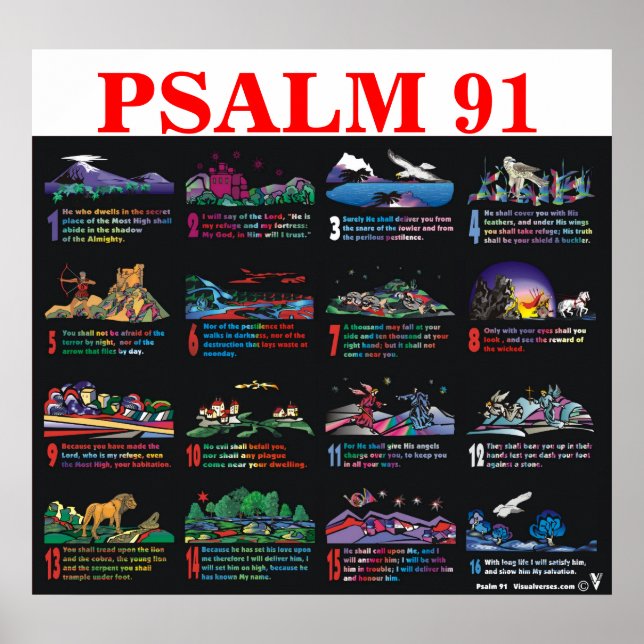 Psalm 91:1-16 poster (Front)