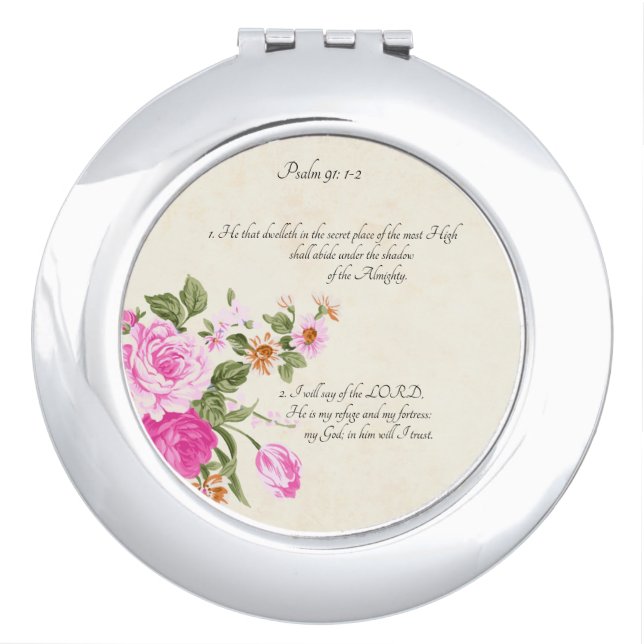 Psalm 91:1-2   Compact Mirror (Front)