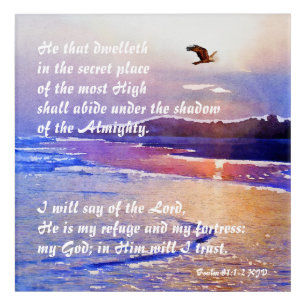 Psalm 91:1-2 He that dwelleth in the secret place Acrylic Print