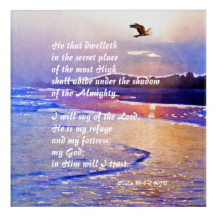 Psalm 91:1-2 He that dwelleth in the secret place Acrylic Print