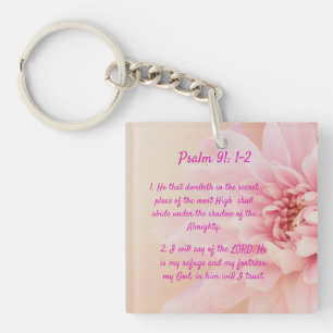 Psalm 91:1-2 keychain