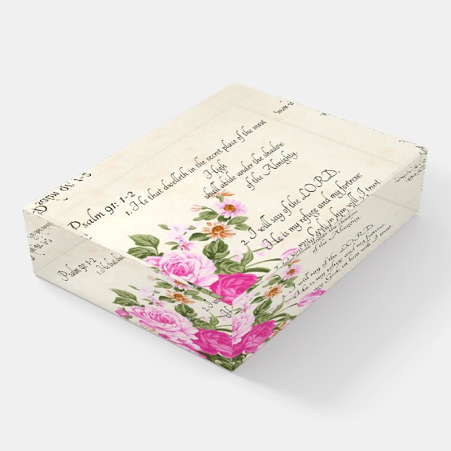 Psalm 91:1-2     paperweight (Angled)