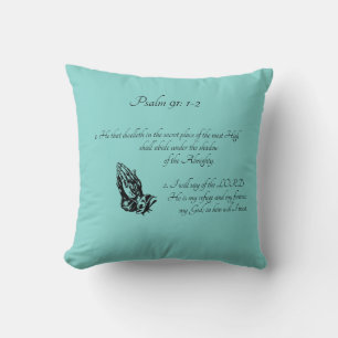 Psalm 91:1-2    throw pillow
