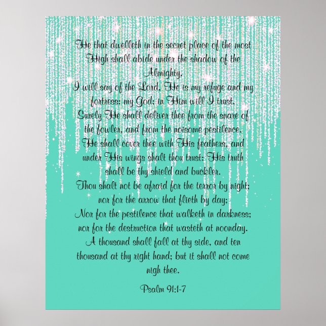 Psalm 91:1-7 poster (Front)