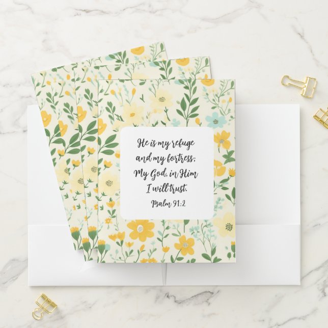 Psalm 91:2 Christian Pocket Folder (In Situ)
