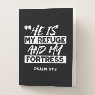 Psalm 91:2 – My Refuge and My Fortress Christian Pocket Folder