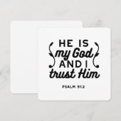 Psalm 91:2 – Trust in God Christian Bible Verse (Front/Back)