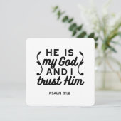 Psalm 91:2 – Trust in God Christian Bible Verse (Standing Front)
