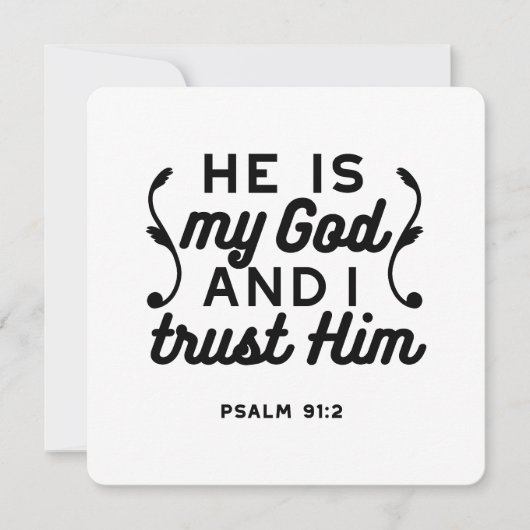 Psalm 91:2 – Trust in God Christian Bible Verse (Front)