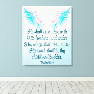 Psalm 91:4 canvas print