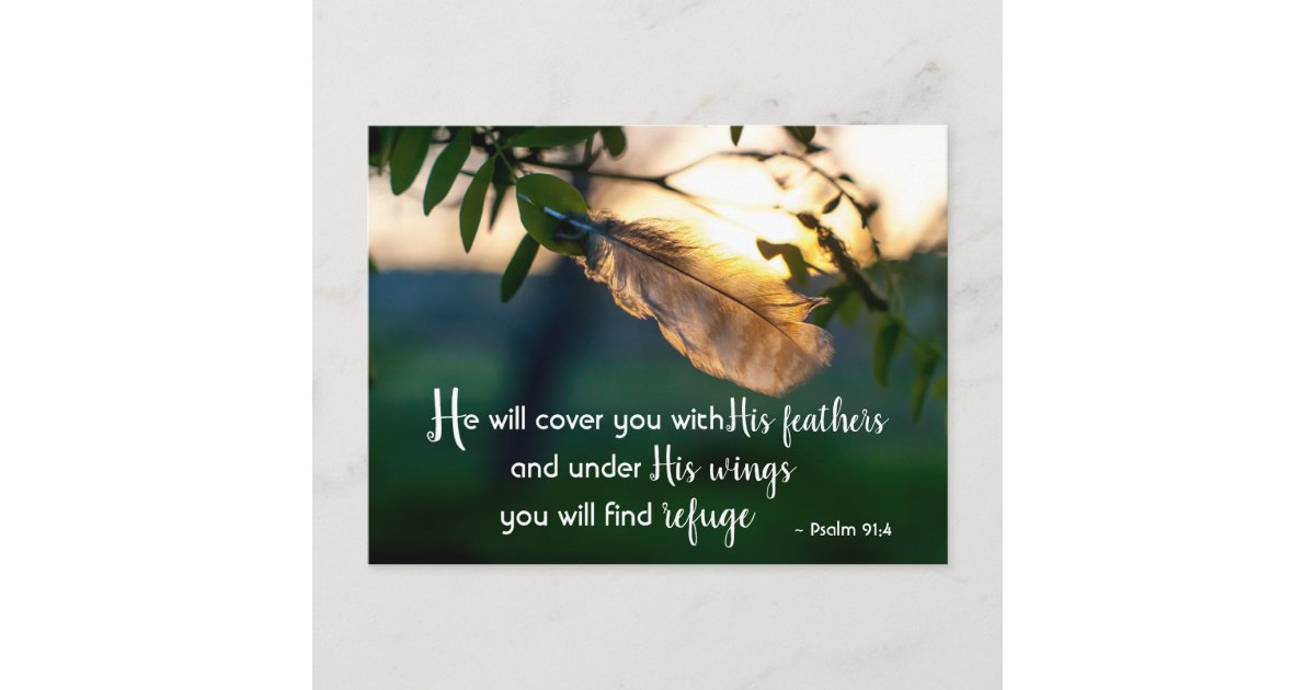Psalm 91:4, Personalized Stationery Set for Women, Set of 10