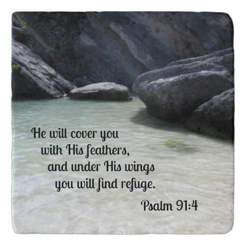 Psalm 914 He will cover you with His feathers Trivet