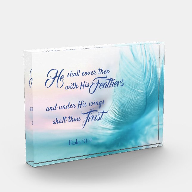 Psalm 91:4 King James Photo Block (Left)