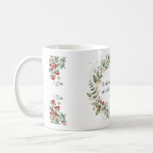 Psalm 91 4 KJV Under His Wings Strawberry Faith Coffee Mug