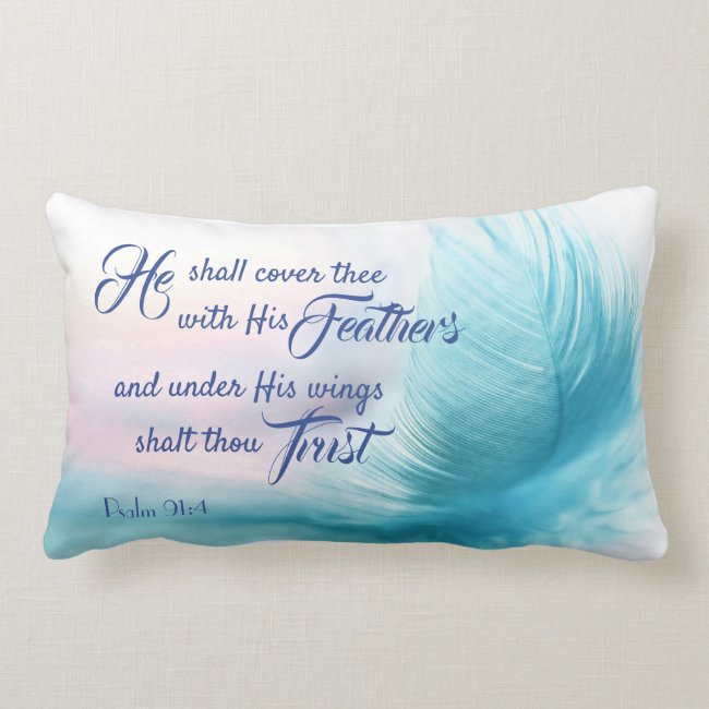 Psalm 91:4 Lumbar Pillow - Kings James Version