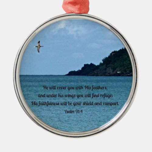 Psalm 914 metal ornament