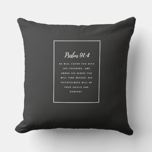 Psalm 914 Scripture Throw Pillow
