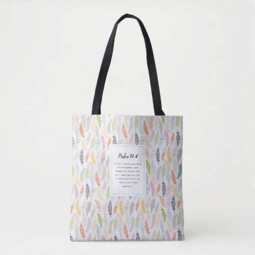 Psalm 914 Scripture Tote Bag