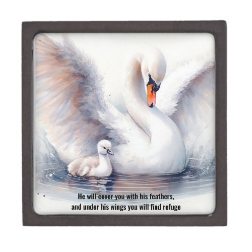 Psalm 914 Wings Gods protection Bible Scripture Gift Box