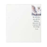 Psalm 91:4 Wings God's protection Bible Scripture Notepad