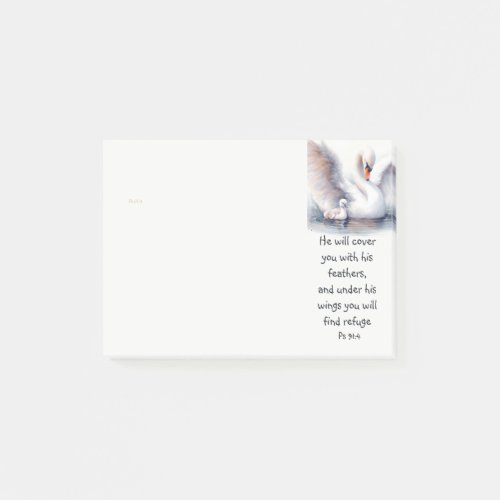 Psalm 914 Wings Gods protection Bible Scripture Post_it Notes