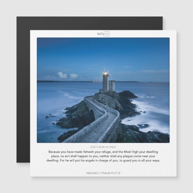 Psalm 91:9-2 HEALING SCRIPIX magnetic card (Front/Back)