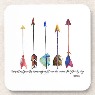 Psalm 91 Arrow Beverage Coaster